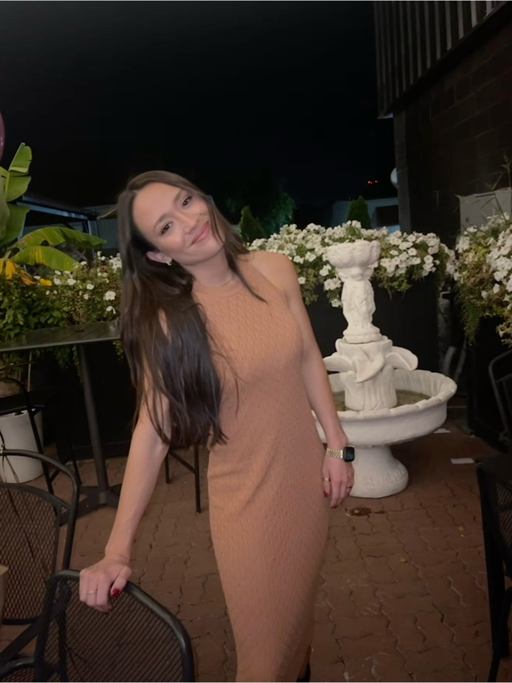 House of Harlow 1960 Ribbed Maxi Dress Skirt in Dusty Rose - Picture 9 of 10